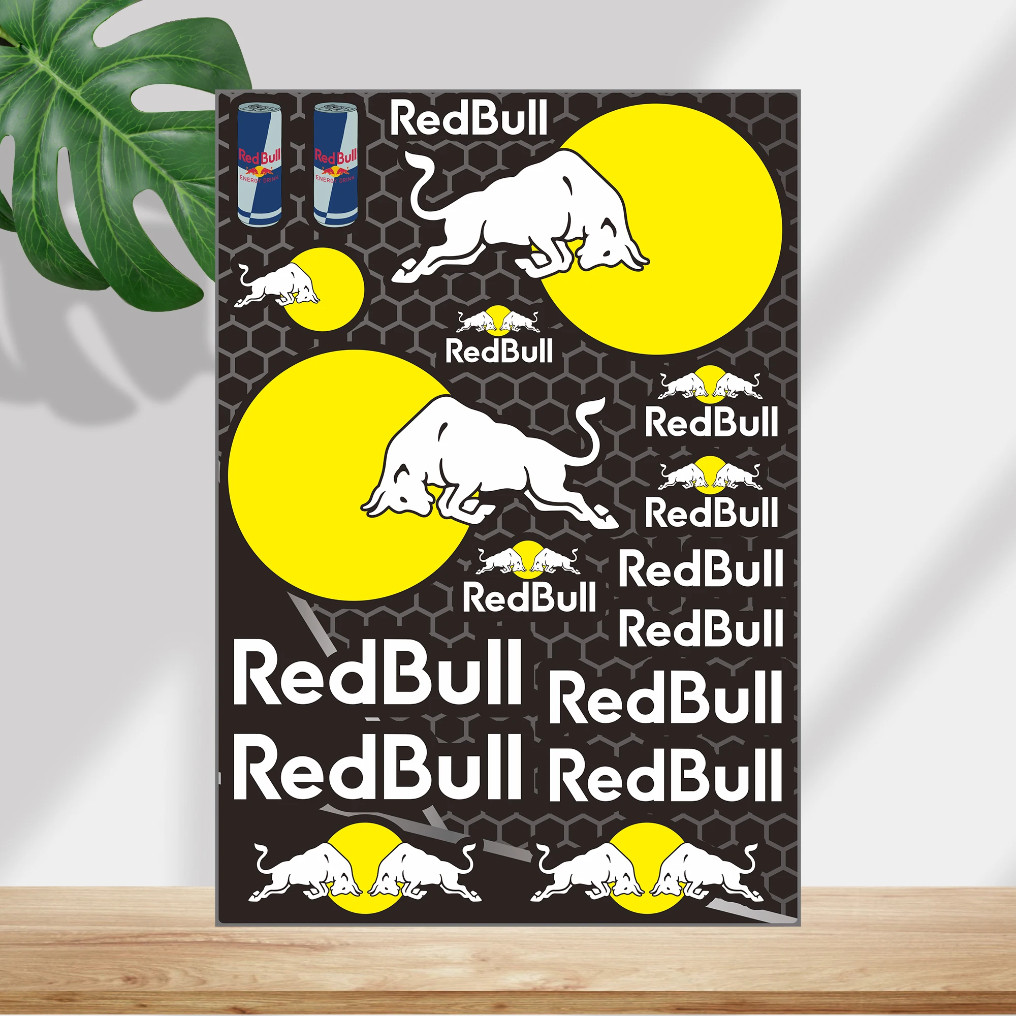 

Белый большой красный бык наклейки на мотоциклетный шлем наклейки логотип