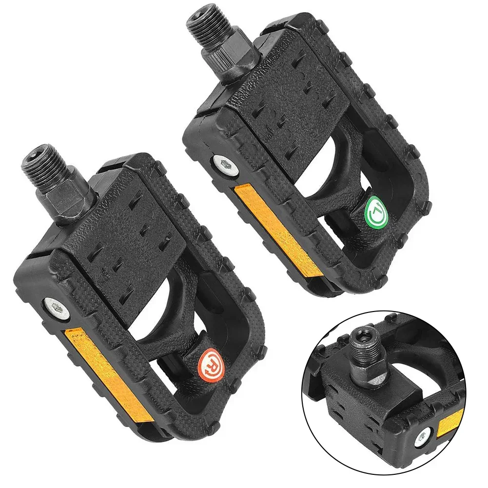 A Pair Of Bicycle Pedals Plastic Folding Pedals For Mountain Road Bike Foldable Bike Foot Pedals Cycling Replace Accessories