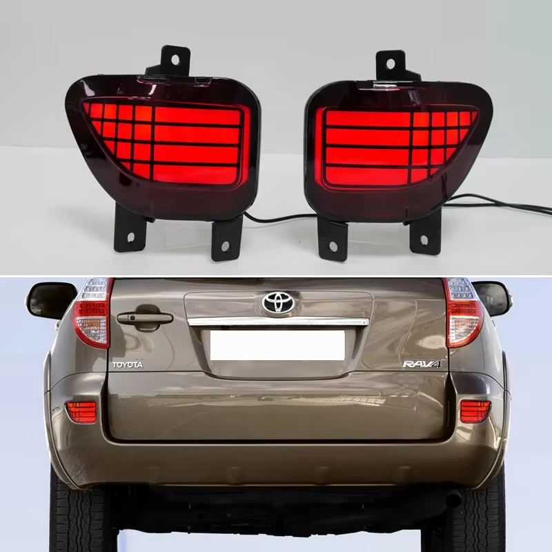 

LED Rear Bumper Light For Toyota RAV4 III XA30 2005-2012 3-in-1 Functions Rear Running Light + Brake + Turn Signal Reflector