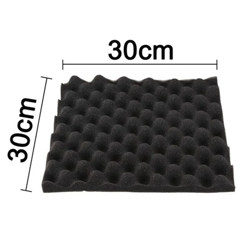 12 Pcs Soundproofing Foam Studio Acoustic Foam Soundproof Absorption Black Wedge Polyurethane Foam 30 x 30 x 3cm