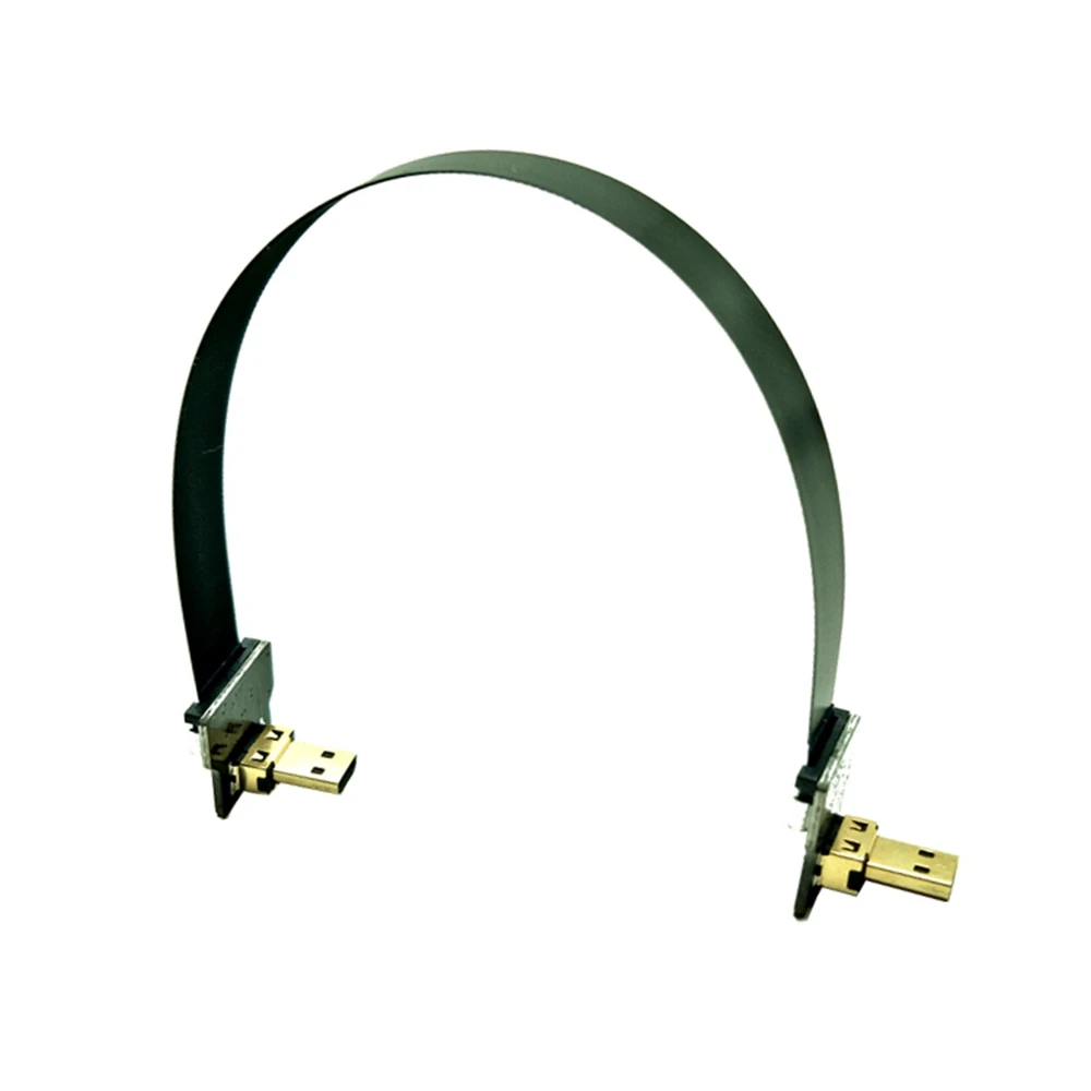 HDMI-compatible FPV cable 90-degree HD Micro/Mini adapter, 20-pin flat-pass FPC tape for TV projector, multi-copter aerial photo