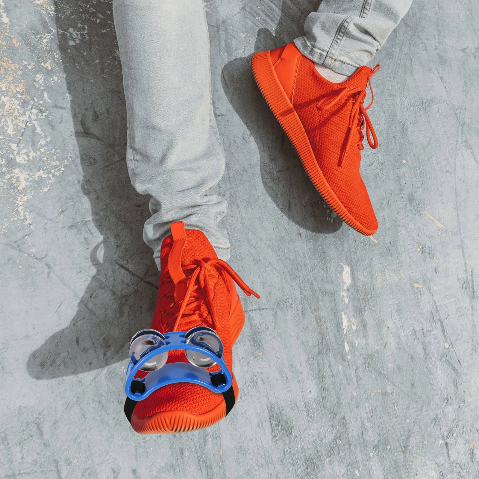 

2 Pcs Foot Bell Percussion Instrument Tambourine Musical Kids Instruments Rhythm Baby Toy Guitar