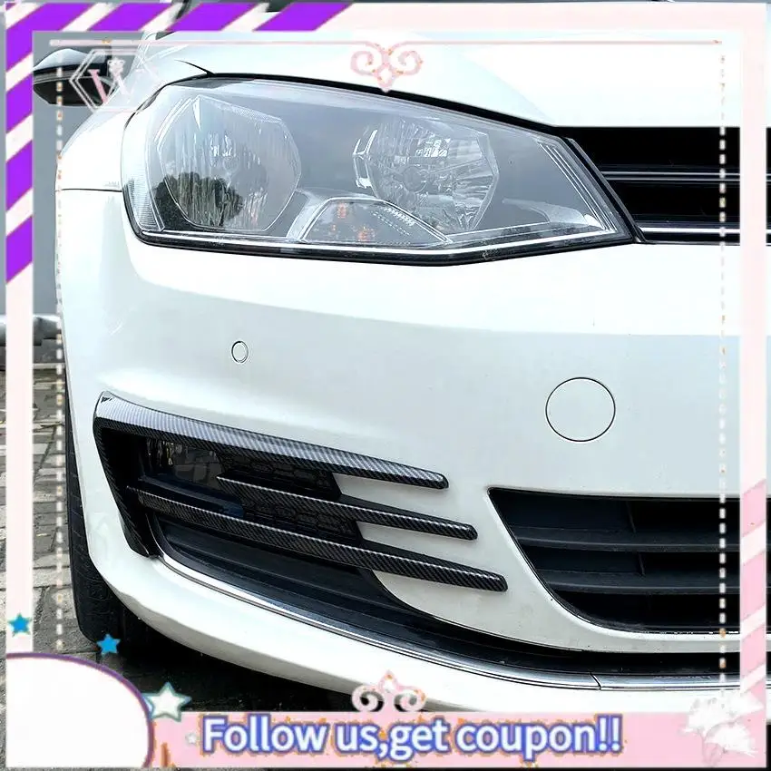 

Portable For Golf 7 MK7 2014 2015 2016 2017 Front Bumper Fog Light Grilles Fog Lamp Eyebrow Cover Trim