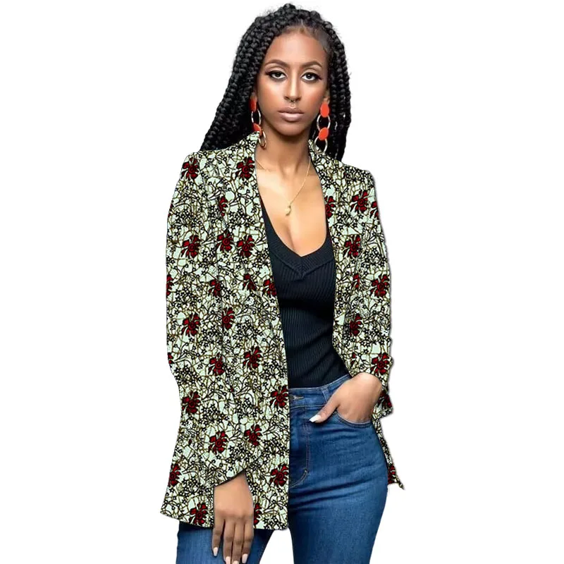 

Festival Costume Women's Suit Jackets Ankara Fashion Orignal Design African Print Blazers Coat Short Outerwear