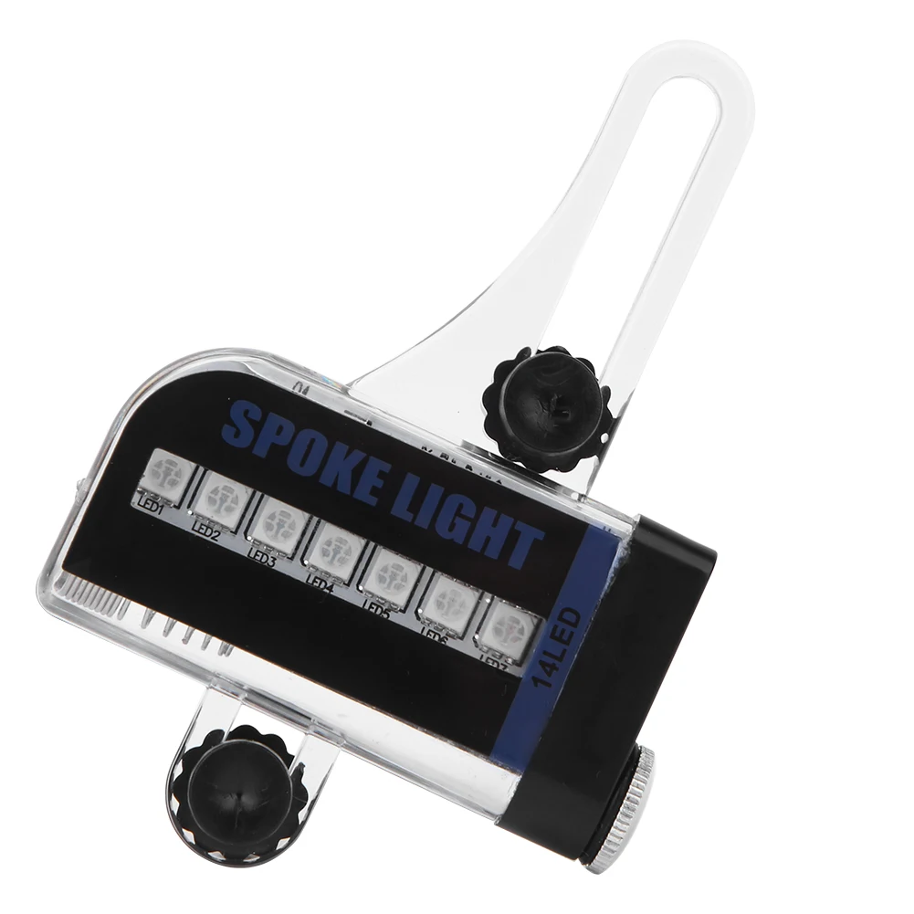 

Bike Dual Side 14LED RGB Spoke Light Wire Lamp Accessory for Mountain Mountain Spoke Light