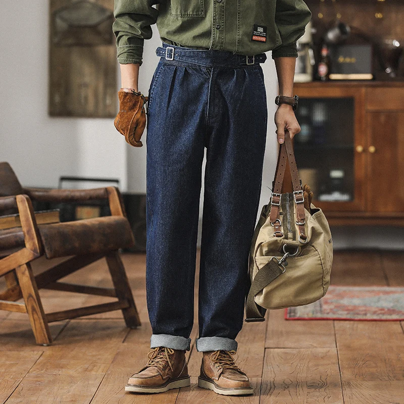 

Новое поступление, Лидер продаж, модные осенние джинсы на молнии, повседневные ретро-карго, джинсовые карманы, хлопковые джинсы для мужчин