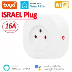 16A Israel Italy/Chile Smart Wifi Power Plug APP Control Wireless Socket Outlet For Alexa Google Home Assistant Tuya SmartLife