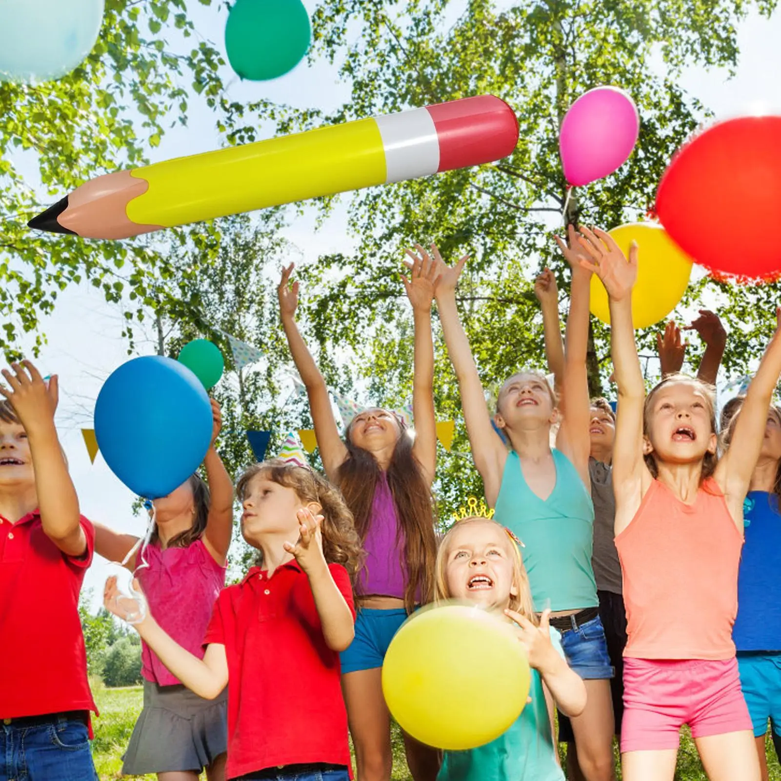 

Large Inflatable Pencil Balloon Back to School for Classroom Playground Indoor Outdoor School Theme Party Decoration