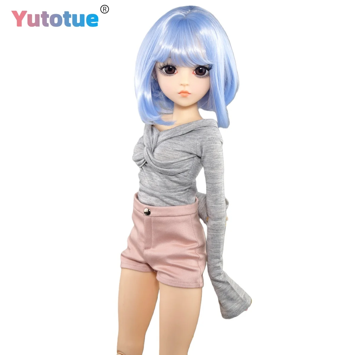 

YUTOTUE 60 см, кукла для девочек, 1/3 BJD, игрушка для макияжа, реалистичная футболка, шорты, сменная обувь