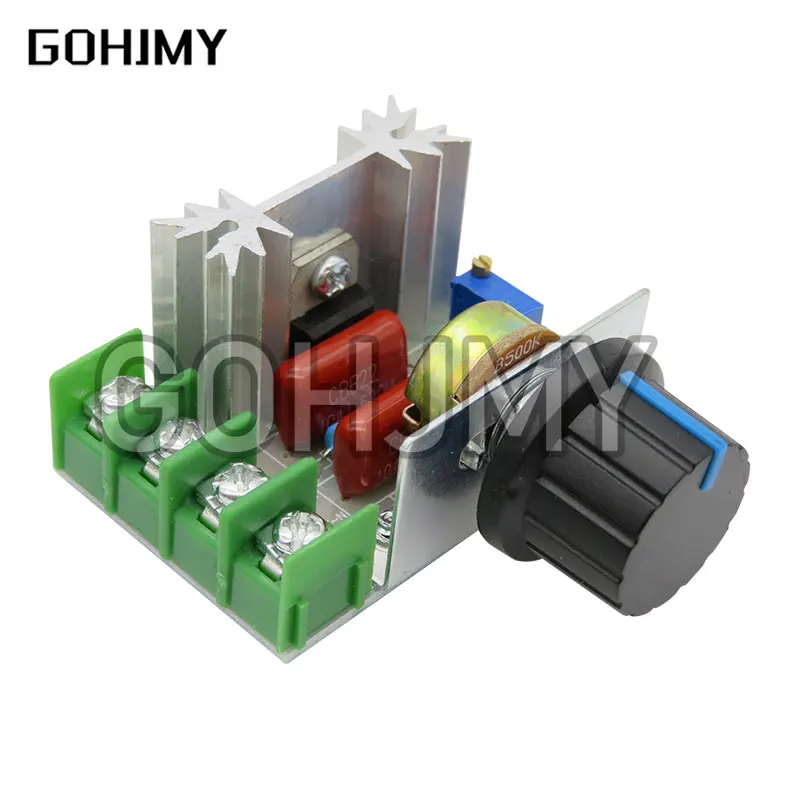 AC 220V 2000W SCR Voltage Regulator Dimming Dimmers Motor Speed Controller Thermostat Electronic Voltage Regulator Module