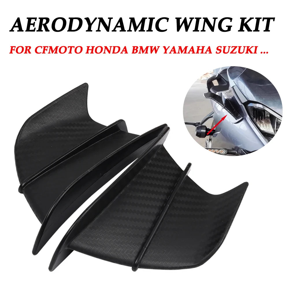 For Kawasaki Z650 Z900 Motorcycle Winglet Aerodynamic Wing Kit Spoiler Yamaha R1 R6 BMW Honda CBR1000RR Suziki GSXR 600 750 1000