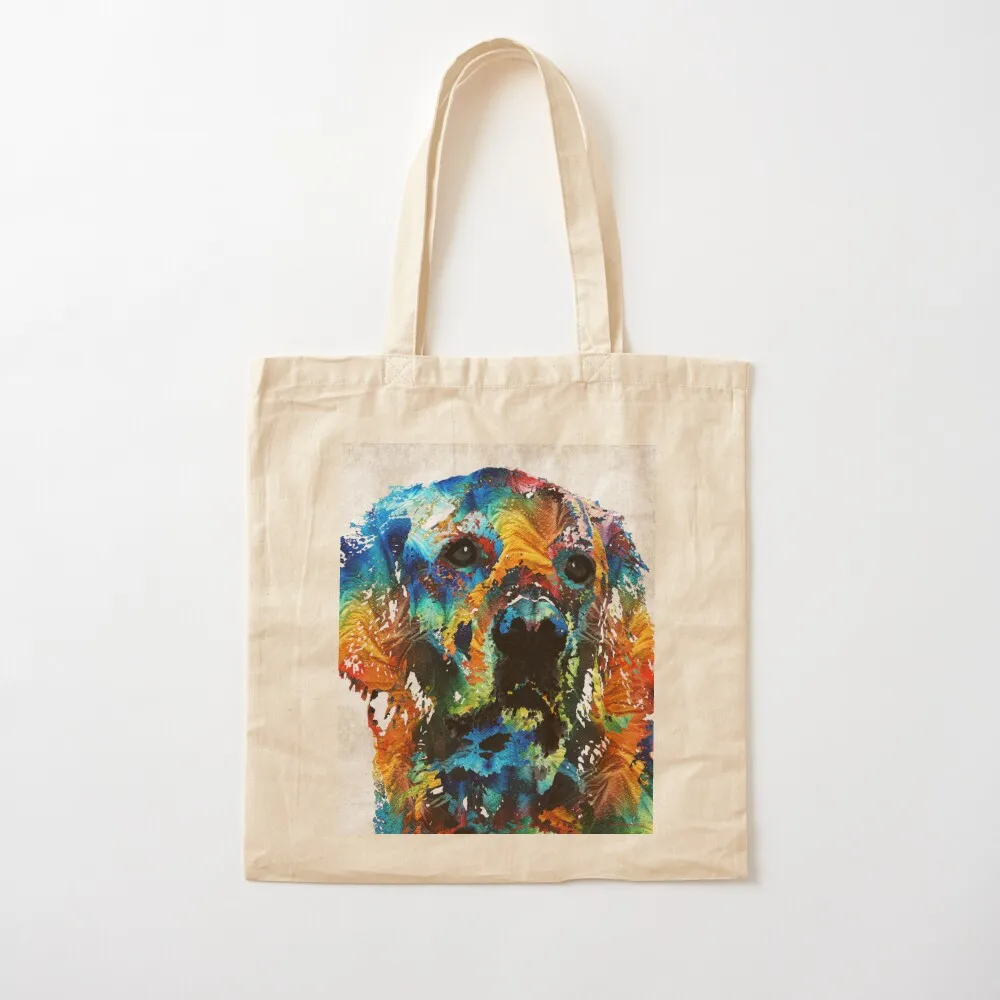 

Colorful Dog Art - Heart And Soul - By Sharon Cummings Tote Bag free delivery bags Shopper bag large tote bag Canvas Tote