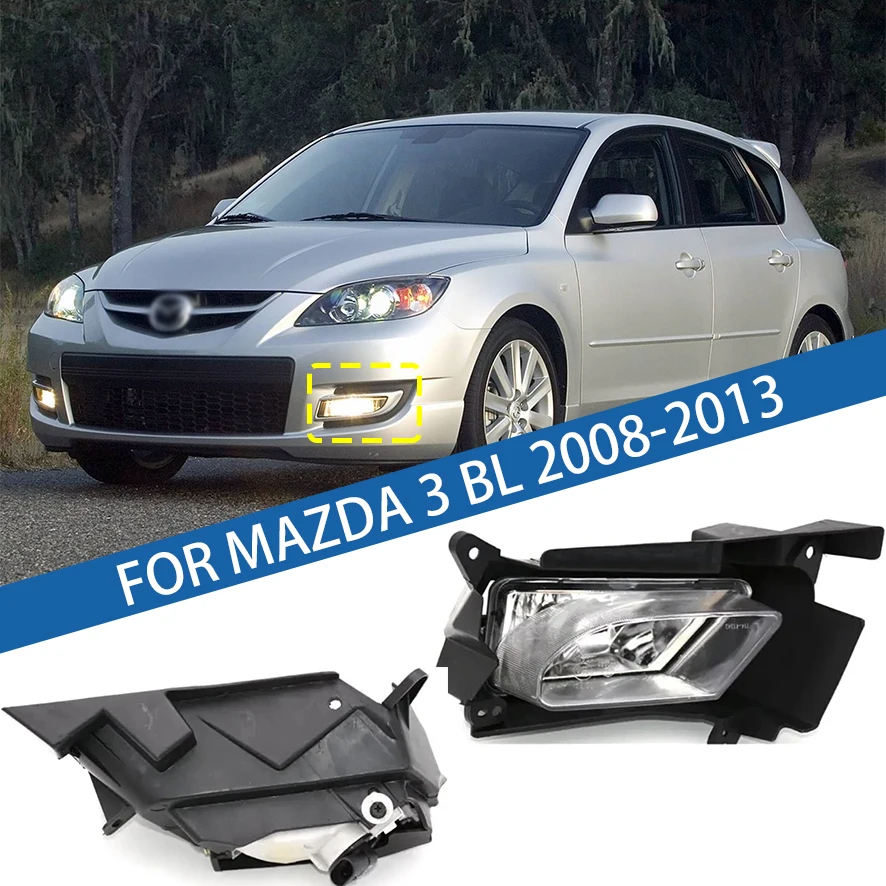 

For Mazda 3 BL 2008 2009 2010 2011 2012 2013 Front Bumper Fog Lamps Foglamp DRL Daytime Running Light