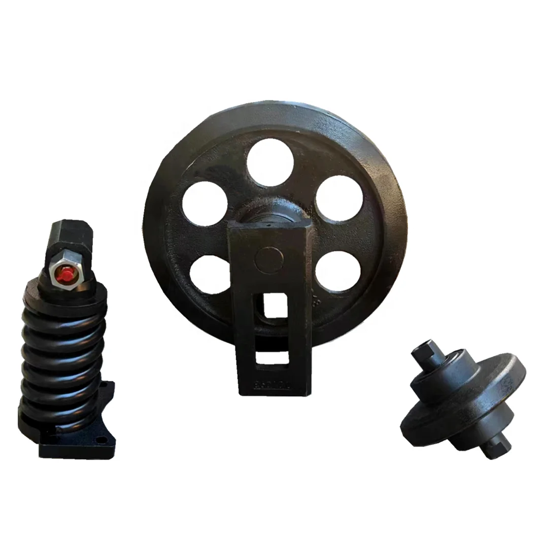Size Mini Excavator Parts Idler Wheel for Yuchai 13 Track Mini Digger Parts YC13 Guide Wheel Sprocket Track Adjuster