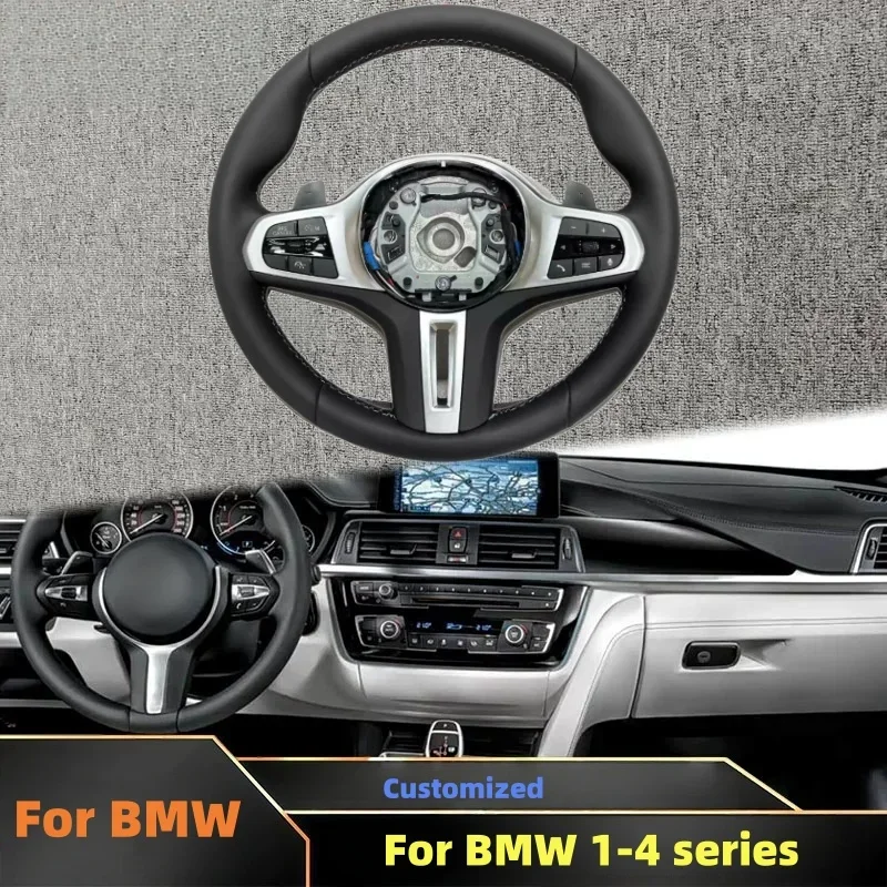 For BMW G20 G01 G30 G05 G80 G82 G42 G22 G11 G02 Customized Microfiber Leather Car Steering Wheel Accessories Steering Wheel