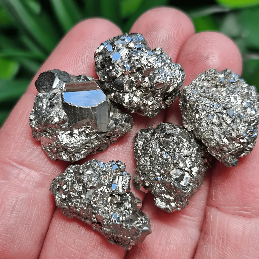 A Bag of Raw Pyrite Stones in Irregular Shapes, Semi-Precious Minerals Are Perfect for Reiki, And Make Great Collectible Gifts