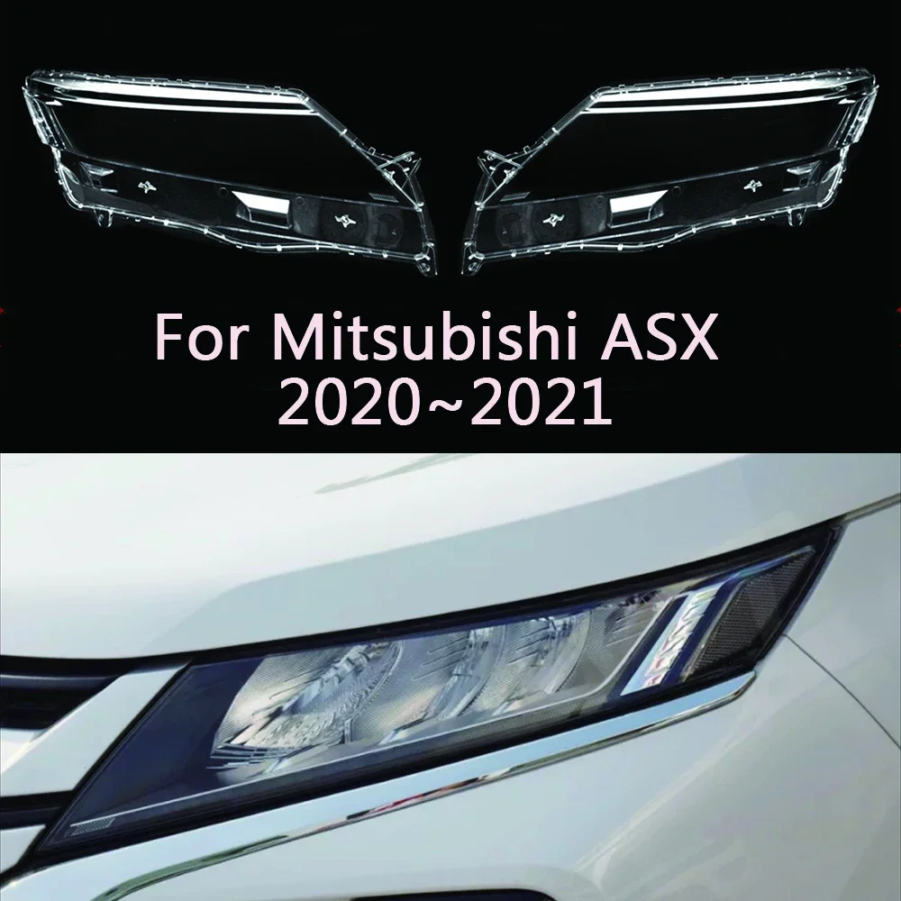 

For Mitsubishi ASX 2020 2021 Headlight Cover Lamp Shade Transparent Lampshade Headlamp Shell Lens Plexiglass