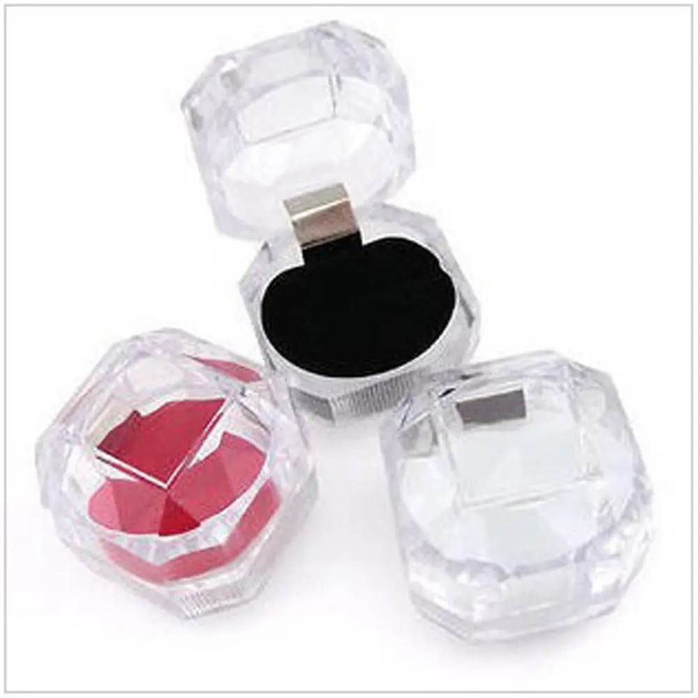 Nice Hot Ring Box Beautiful Organizer Display Case Earrings Brooch Storage Jewelry Box