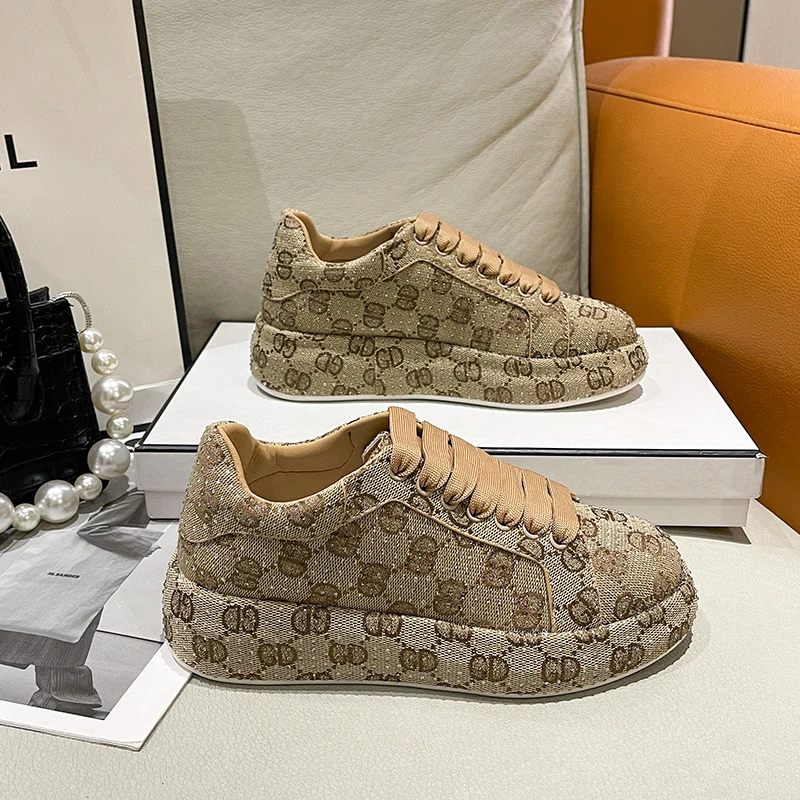 النساء أحذية رياضية فاخرة حجر الراين حذاء كاجوال النساء في الهواء الطلق منصة احذية الجري مصمم أحذية رياضية الإناث zapatos de mujer