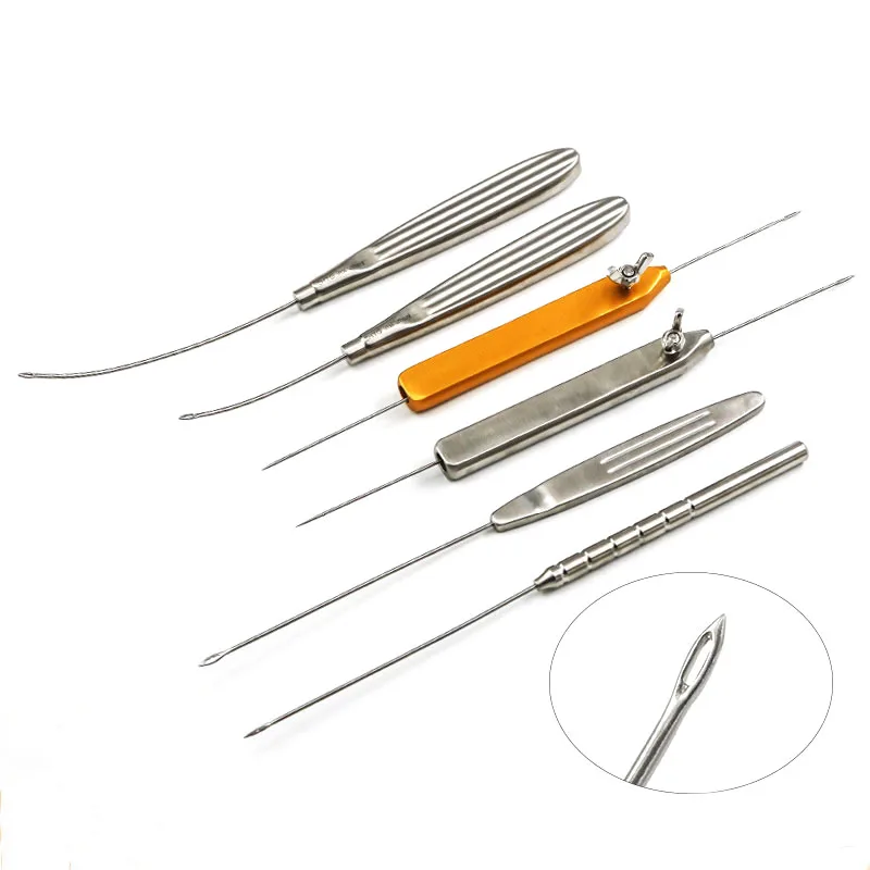 Facial big V-line carving, embedding thread, cosmetic plastic puncture needle, detachable puncture needle thread carving guide n