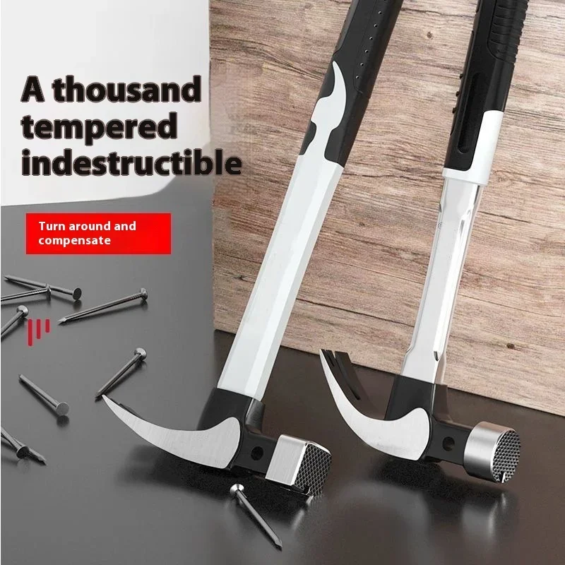 Sheep Horn Hammer Woodworking Decoration Strong Magnetic Hammer Nail Lifting and Nail Pulling Hand Tools Anti Slip Household Use