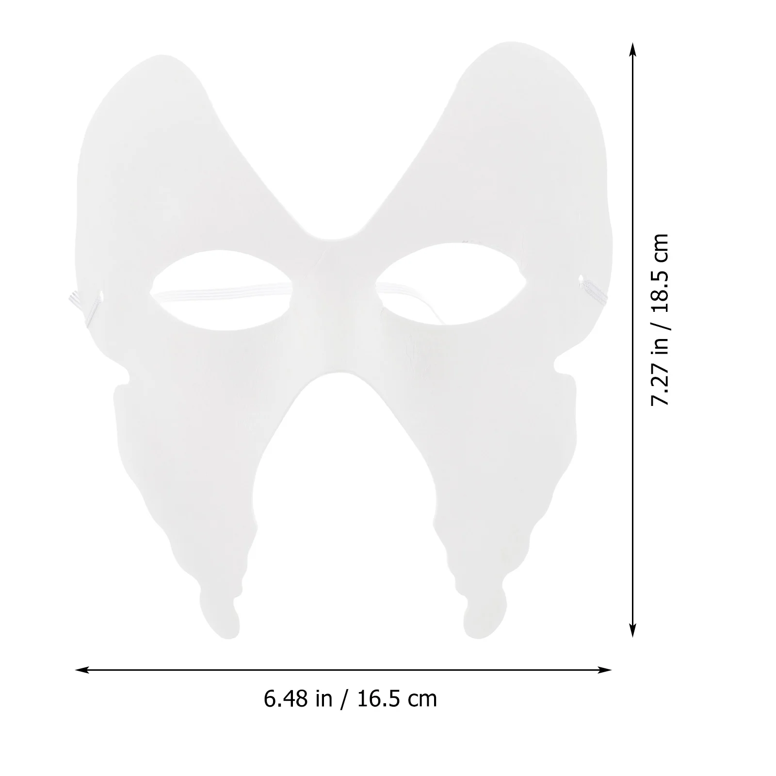 6 Pcs DIY Butterfly Mask Paintable Halloween Masquerade Blank Masks Half Butterflies