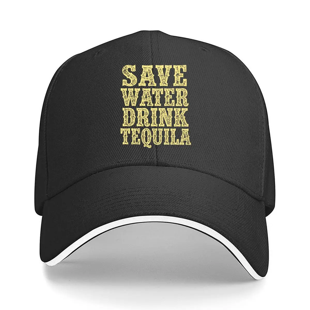 Casquette de baseball vintage Hip Hop Save Water Drink Tequila, casquette de sport de plein air tendance