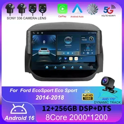 Android 16 Carplay Auto Car Radio For Ford EcoSport Eco Sport 2014 2015 2016 2017 2018 GPS Recorder Multimedia Player 4G+BT DSP