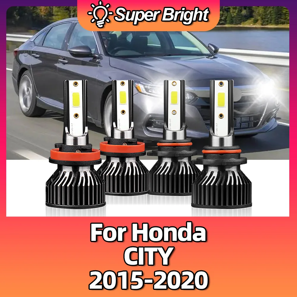 

Headlights Bulb High 6000K Beam Low Beams Car LED 100W COB Headlamp Auto Lamps 12V For Honda CITY 2015 2016 2017 2018 2019 2020