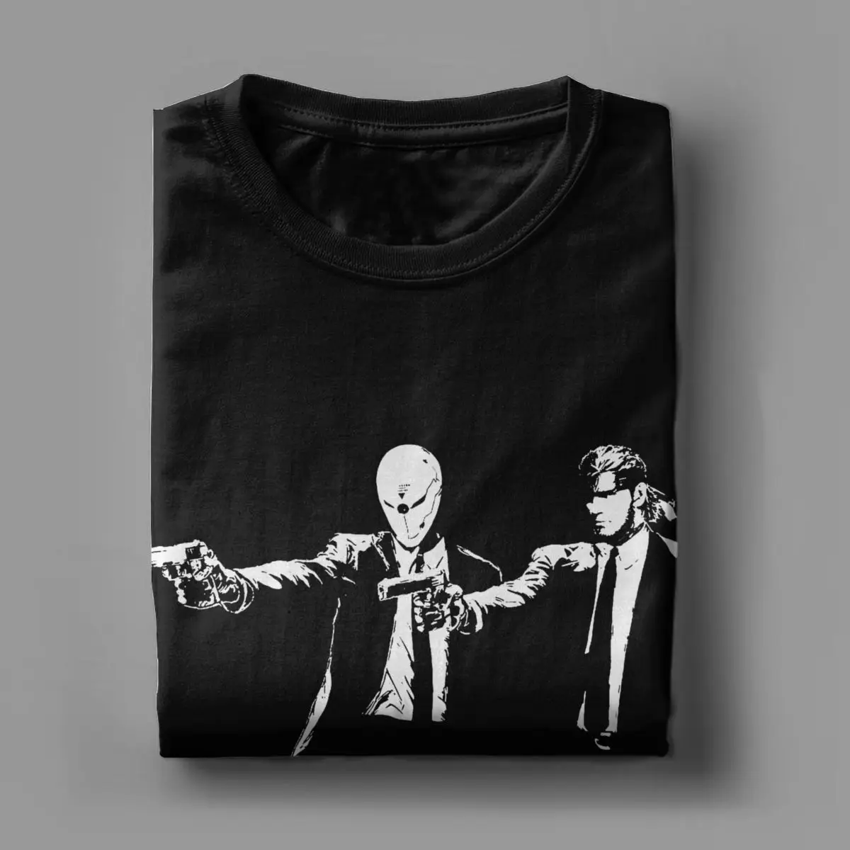 Novelty Metal Gear Solid Snake Cyborg Ninja Banksy Pulp Fiction T-Shirts Men Cotton T Shirt Short Sleeve Tees Summer Clothing