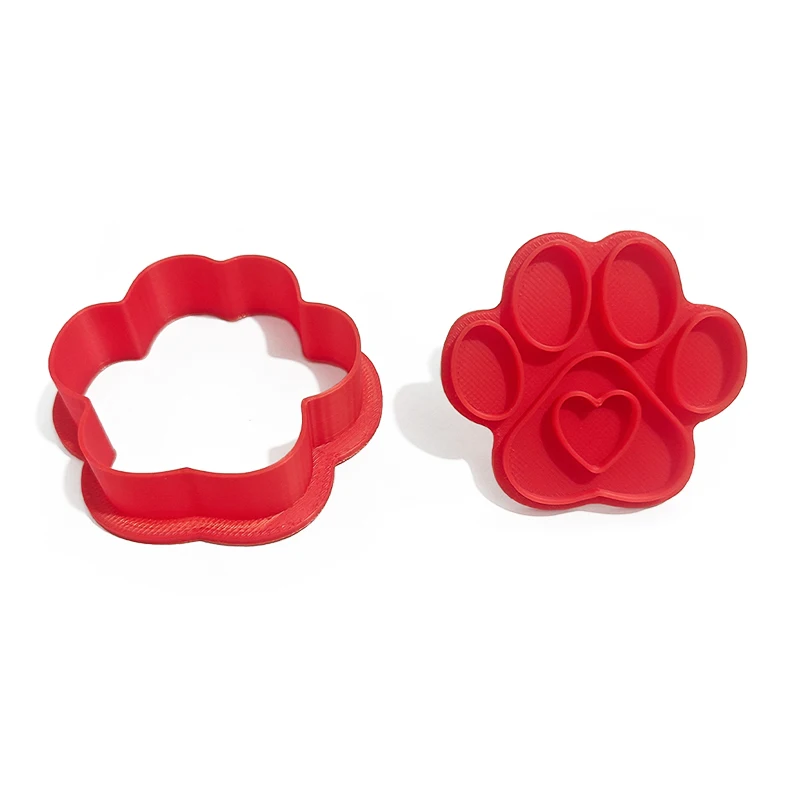 Bluey bingo bonito cortadores de biscoito plástico 3d dos desenhos animados pressionável molde biscoito selo cozinha cozimento pastelaria ferramentas