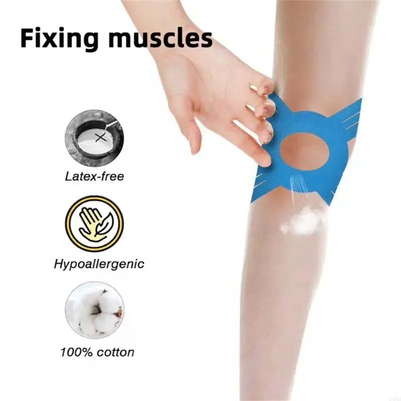 5Pcs Kinesiology Tape for Elbow Knees Ankles Muscle Support Water Resistant Elastic Athletic Tape for Injury Recovery 69HD