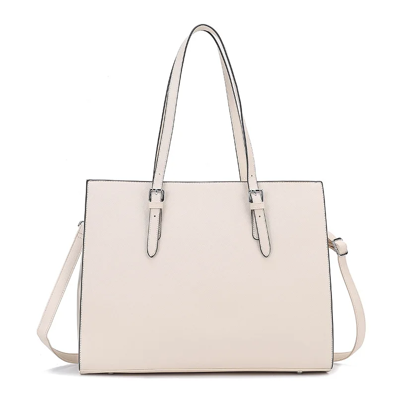 

Large Capacity White Tote Bag Multifunctional Handbag Shoulder Crossbody Fashion Commuter Bag for Wholesale