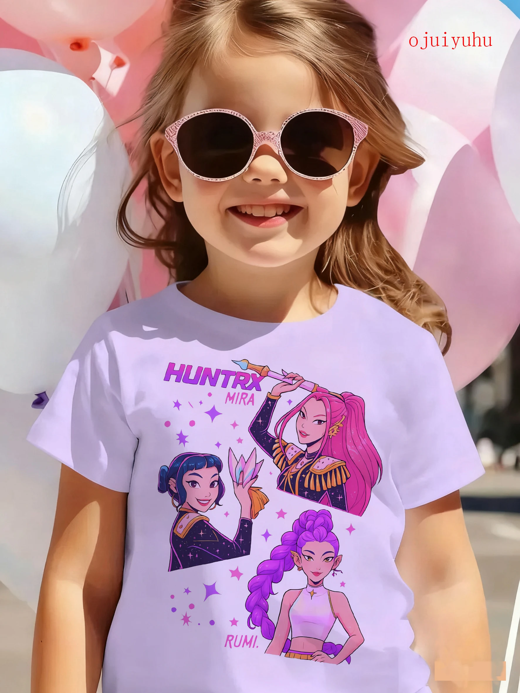 مضحك فيلم الأطفال الاطفال تي شيرت KPop شيطان الصيادين مضحك المشجعين التي شيرت KPop شيطان الصيادين ملابس الفتيان الفتيات المحملة للجنسين