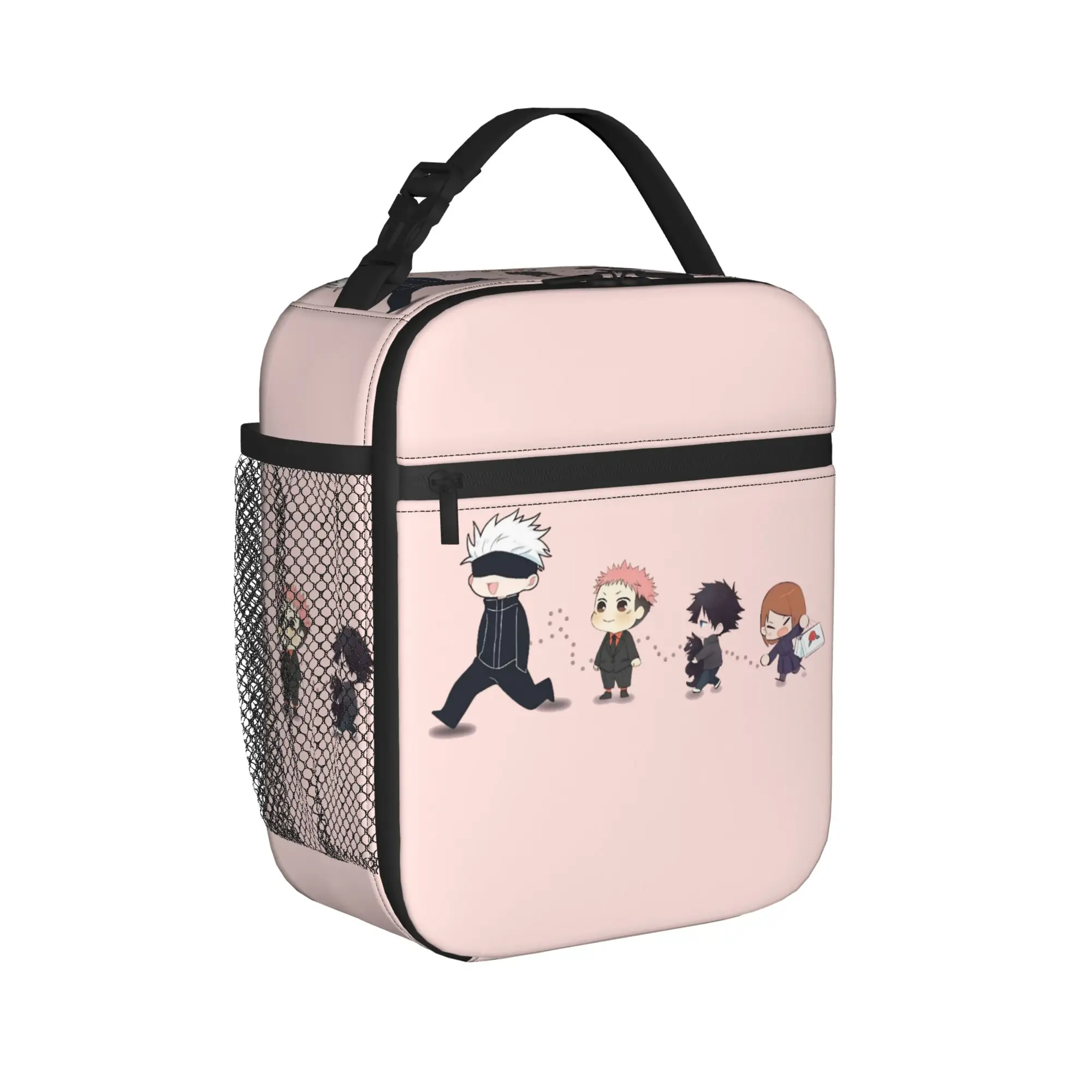 Gojo Satoru Anime Thermal Insulated Lunch Bags for School  Portable Food Bag Thermal Cooler Lunch Boxes
