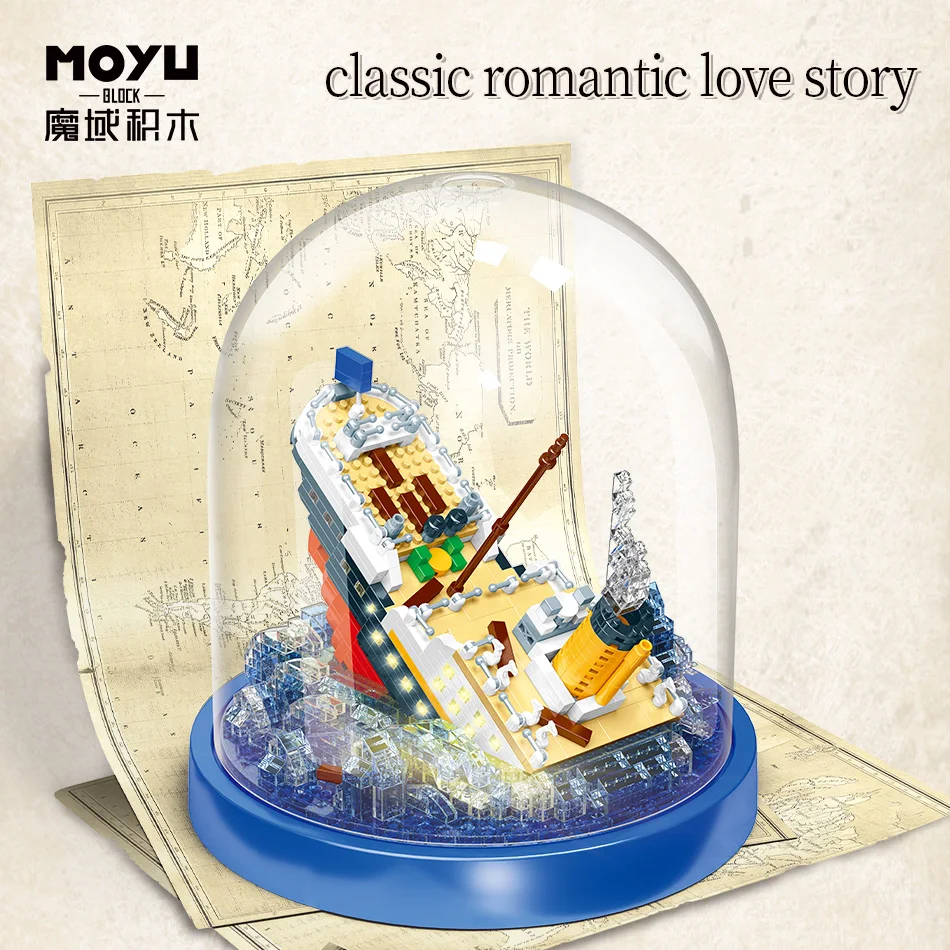 Модель-корабля-Титаника-наборы-строительных-блоков-круизная-лодка-пароход-прозрачная-крышка-кирпичи-«сделай-сам»-детские-игрушки-подарок-для-детей