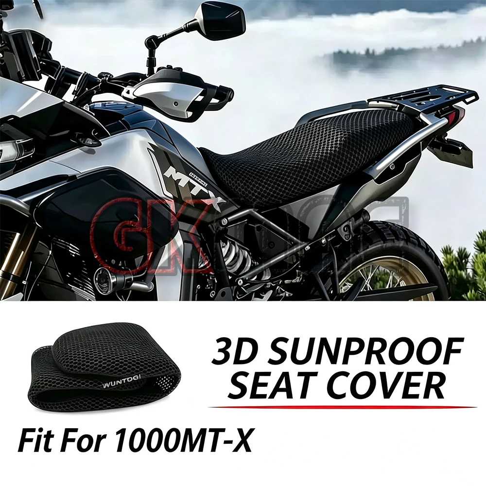 For CFMOTO 1000MT-X 1000MTX Motorcycle Modified Seat Cover 3D Honeycomb Mesh Breathable Sunproof Heat Insulation Seat Cover