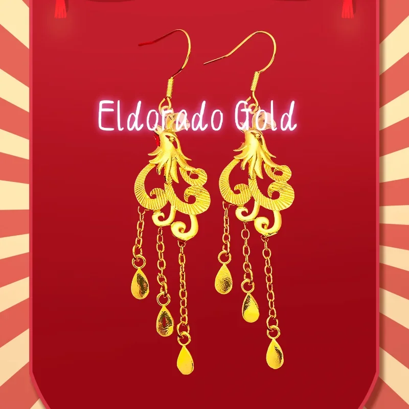 

2025 Высокое качество AU750 18-каратное золото женские серьги с павлином крючки для ушей 18 карат женские модные персонализированные ювелирные изделия подарок