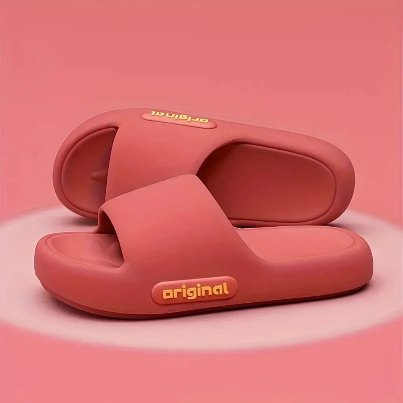 شباشب نسائية ناعمة ذات نعل سميك ومضادة للانزلاق للاستخدام الداخلي والخارجي والحمام المنزلي، صنادل مبطنة مريحة، شباشب نسائية