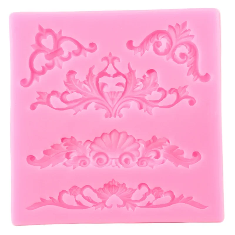 Lace Flower Silicone Molds DIY Baking Cake Decorating Tools Cake Border Relief Fondant Mold Candy Clay Chocolate Gumpaste Moulds