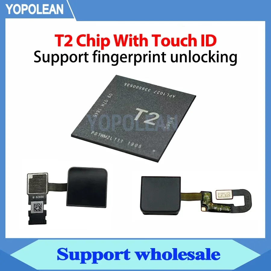 Good T2 Chip 1G 2G With Touch ID For MacBook Pro A1990 A2141 A1989 A2251 A1932 Motherboard Repair Support fingerprint unlocking