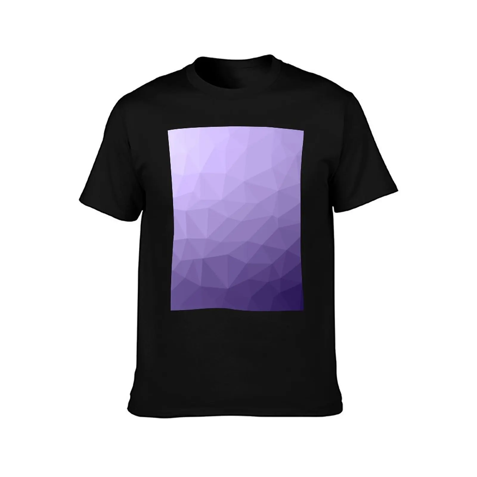 Ultra violet purple geometric mesh pattern T-Shirt Casual All Match Short Sleeve T-Shirt
