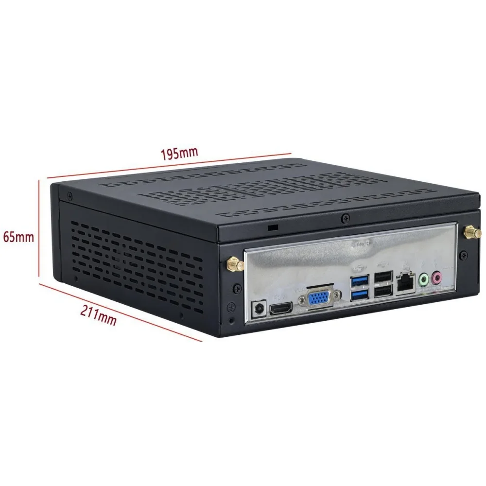 HD6001-QM6300 Mini PC Alder Lake 12th Gen LGA1700 Core I3 I5 I7 I9 Dual DDR4 Max 64G 12V/19V Power