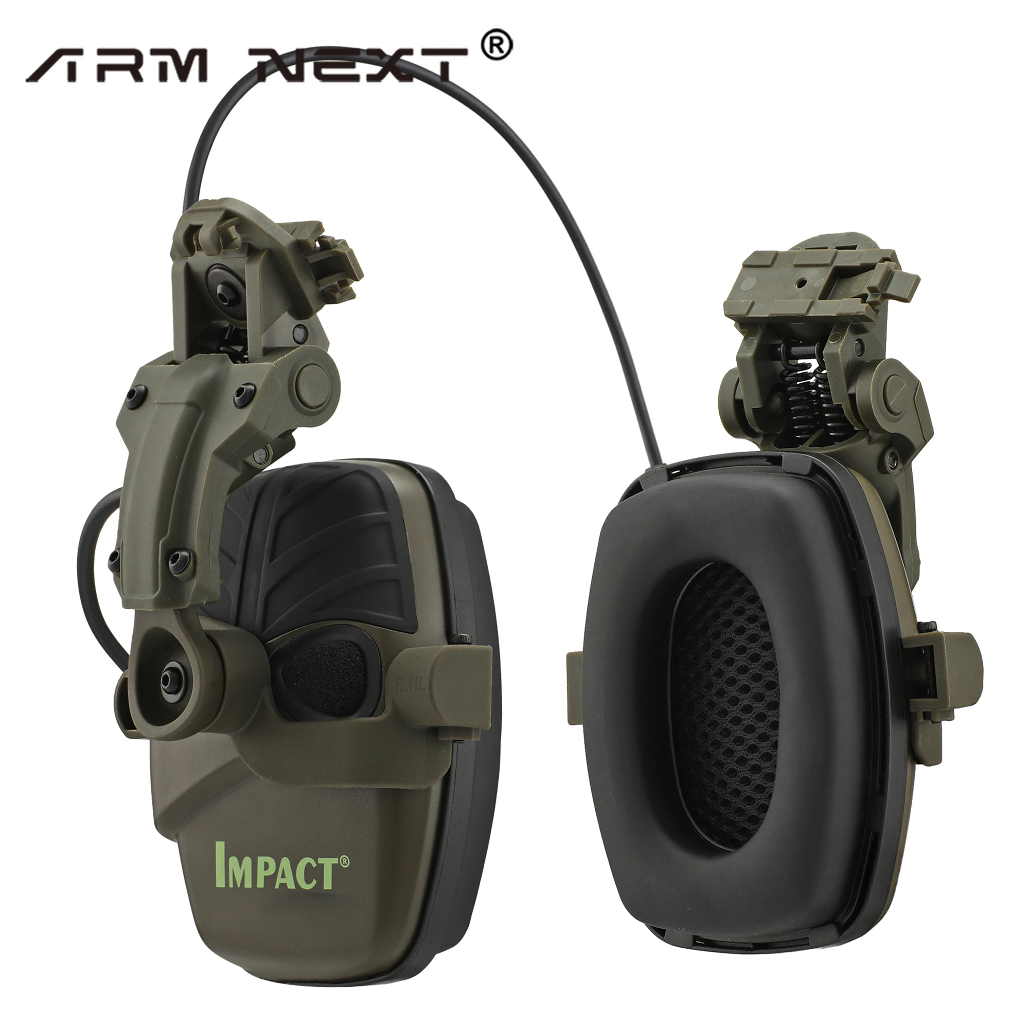 NEW Upgrade Hunting Shooting Helmet Electronic Earmuffs Helmet Track Adapter Tactical Headphone Holder Noise Reduction Earmuffs