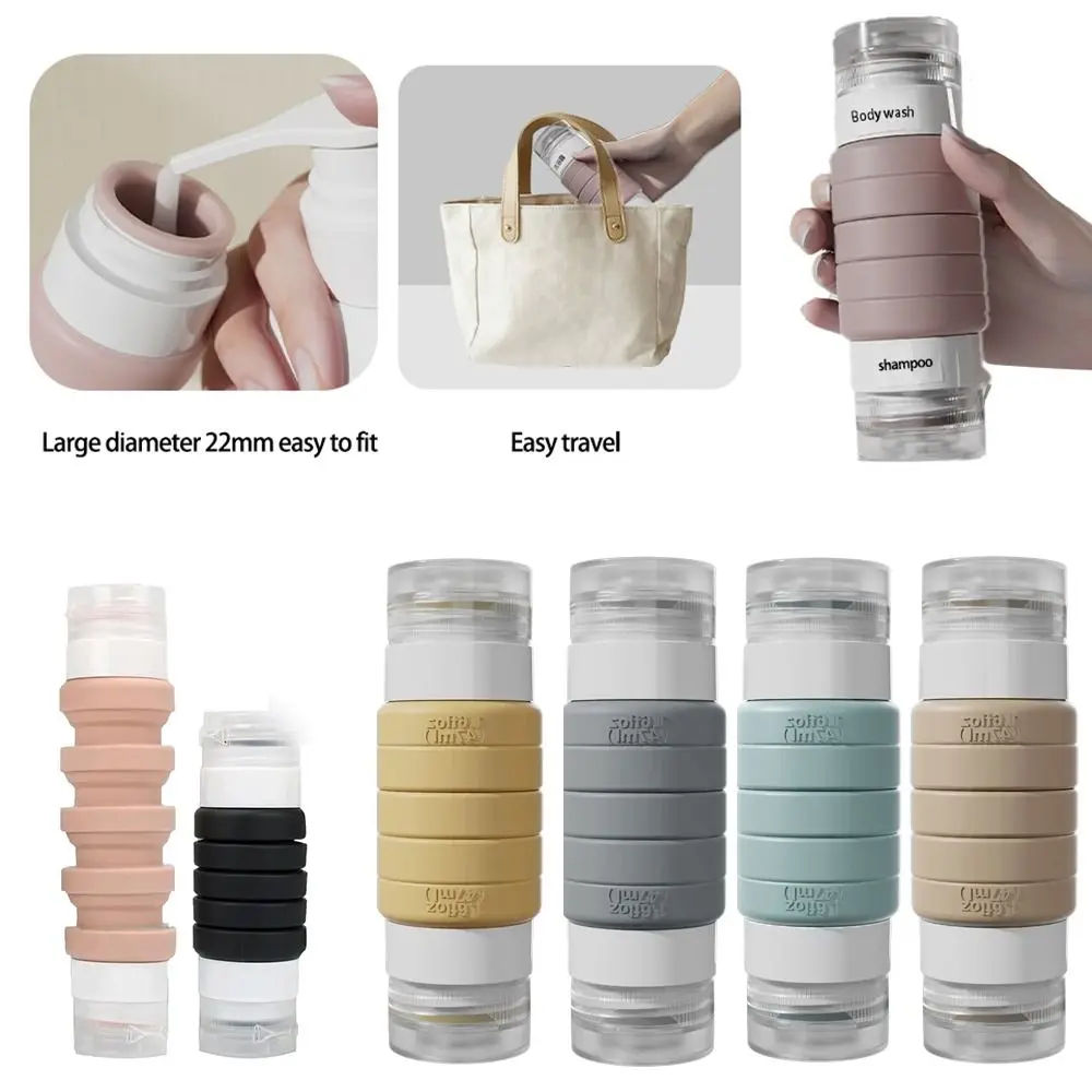 New Upgraded Version Travel Bottles 4 in 2 Travel Size Travel Containers Squeezable Leak Proof Travel Accessories for Toiletries