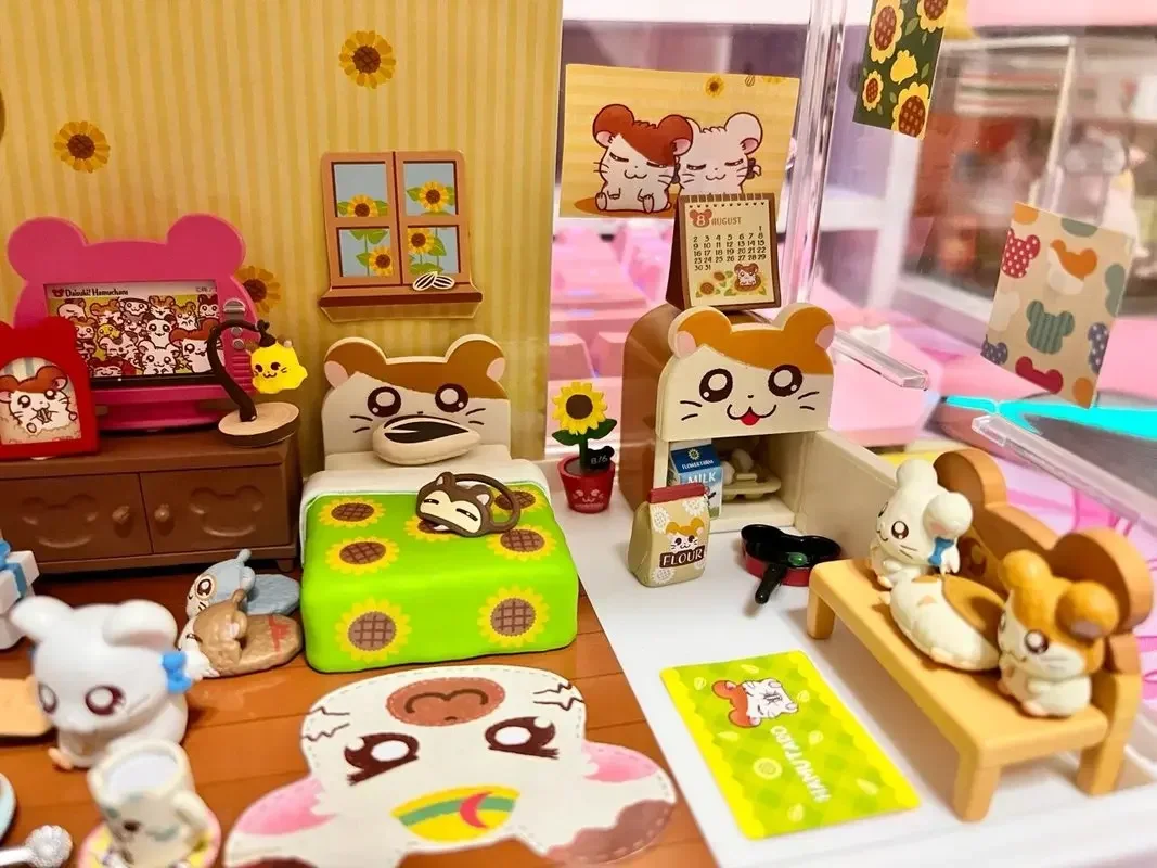 Hamtaro Room Re-Ment Genuine  Anime Miniature Model cute mini Bedroom furniture hamster Figure Toys Gift Collection Ornamen