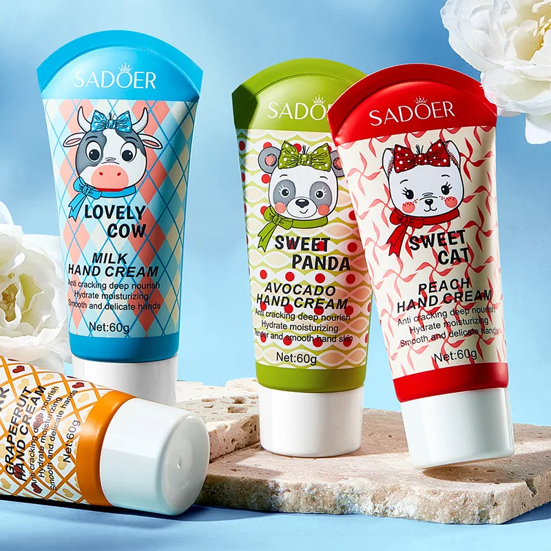 SADOER Milk Avocado Hand Cream Moisturizing Nourishing Brightening Handcream for Dry Skin Hydrating Hand Care Cream