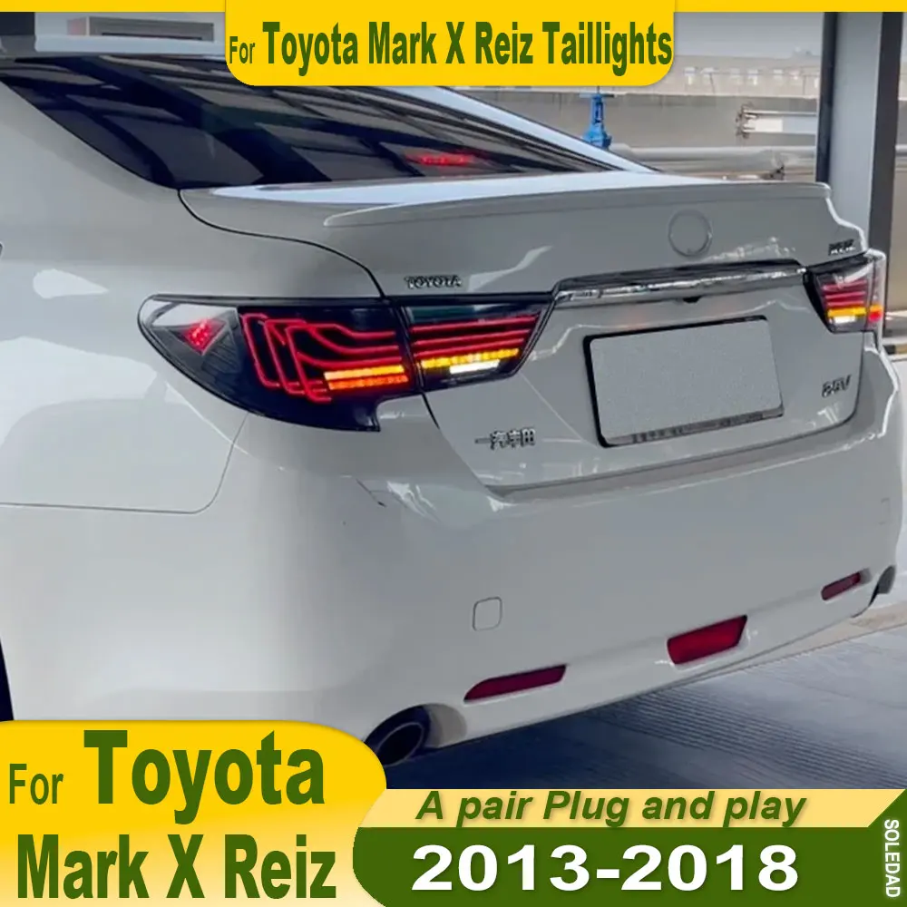 

Автомобильный светодиодный задний фонарь для Toyota Mark X, светодиодный задний фонарь 2013 2014 2015 2016 2017, Reiz, задний противотуманный тормозной указатель поворота, автоаксессуары