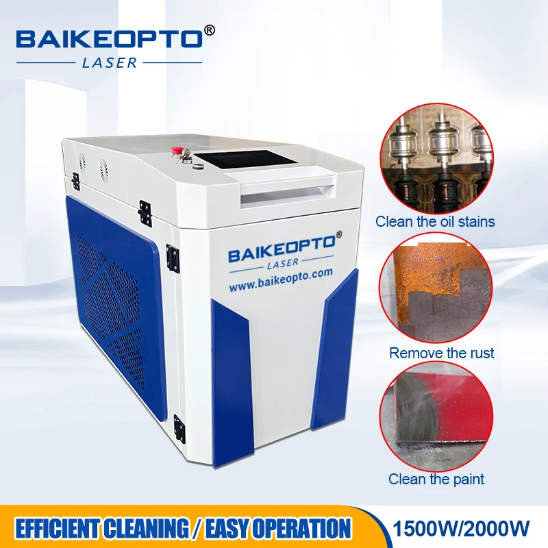 Mesin Pembersih Laser Serat Kontinu 1500w 2000w 3000w untuk Membersihkan Cetakan Ban dan Cetakan Makanan Penghilang Karat