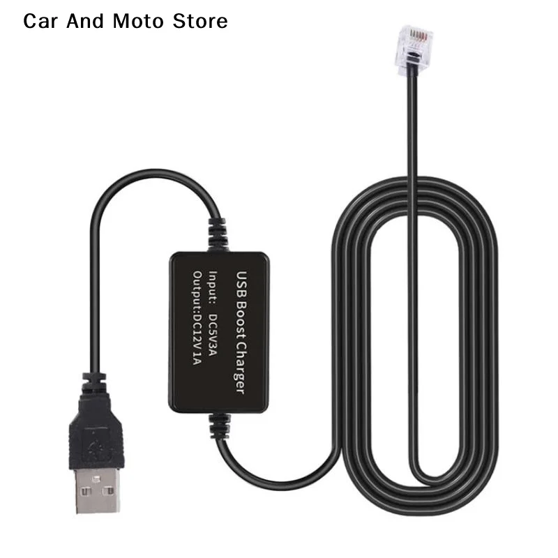 【CMO】USB To RJ11 Plug Cable USB To RJ11/DC55X21 Radar Detector Power Cable USB Plug Connect To Car Charger For Most Radar
